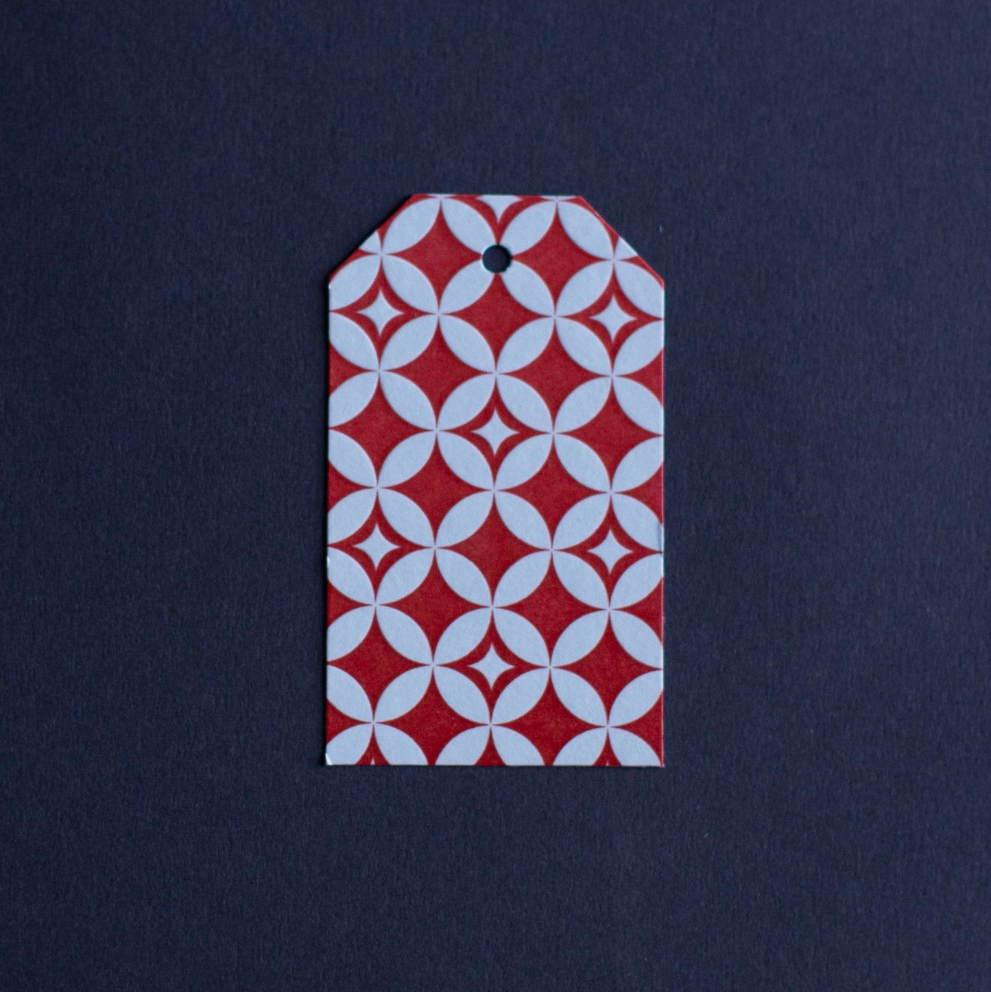 Star Pattern Red/Blue Letterpress Gift Tags