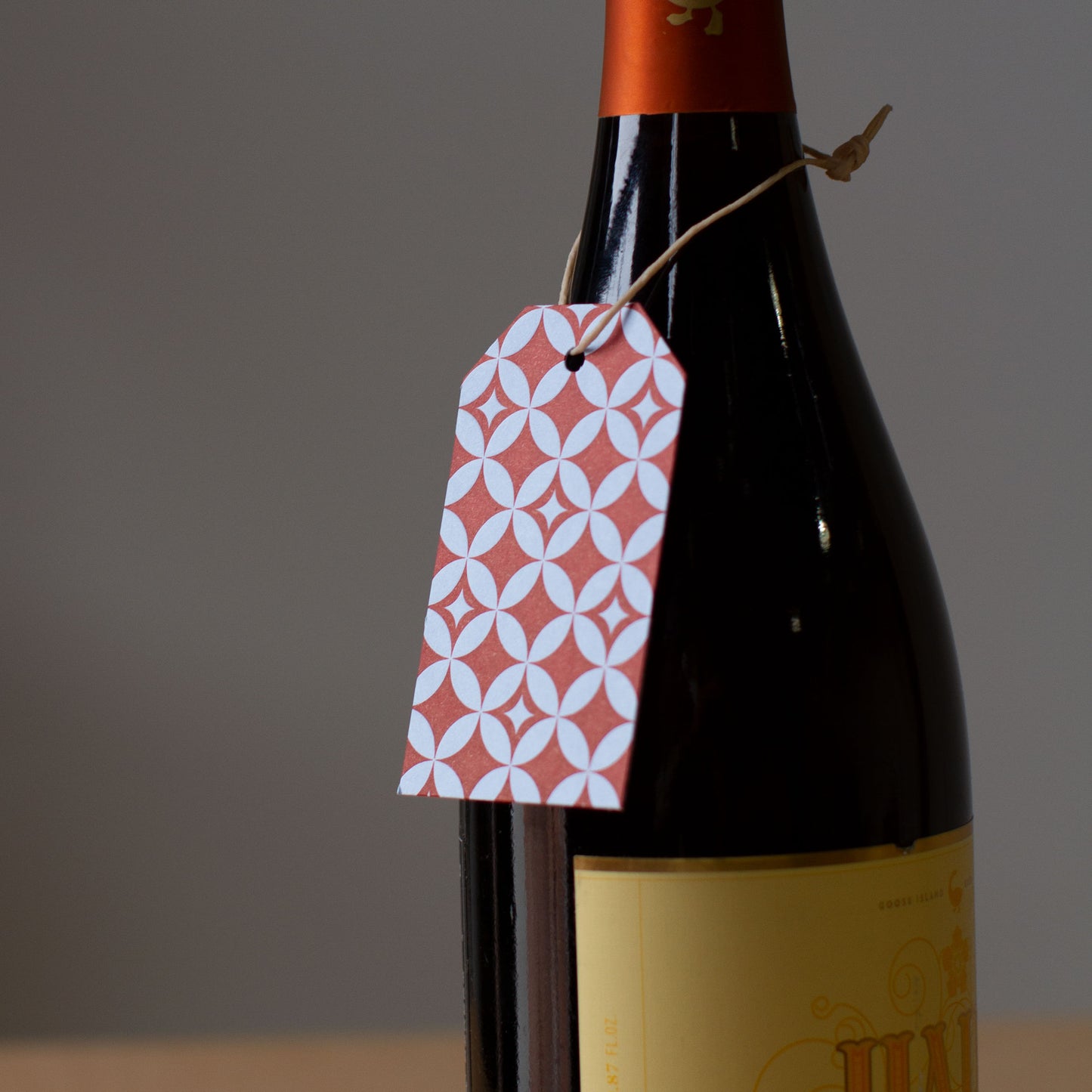 Star Pattern Red/Blue Letterpress Gift Tags